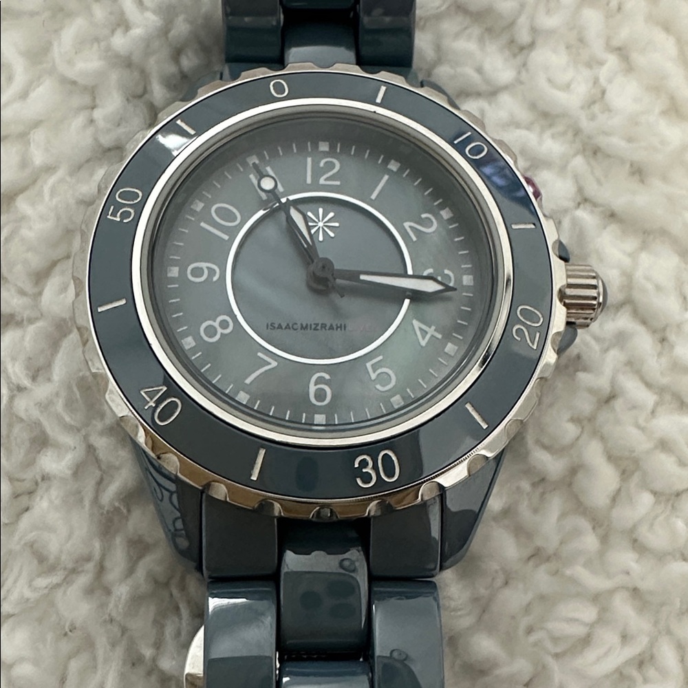 Issac Mizrahi Blue Ceramic Watch
